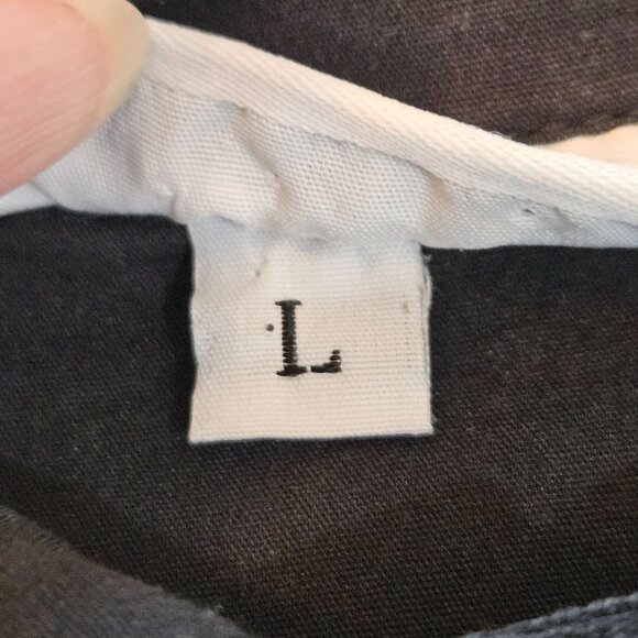 Bryn Walker Shirt Size Large Black Button-Up Oversized Tunic Lagenlook Relaxed - Picture 9 of 10